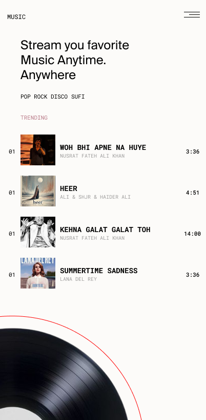 Music Streaming Mobile App